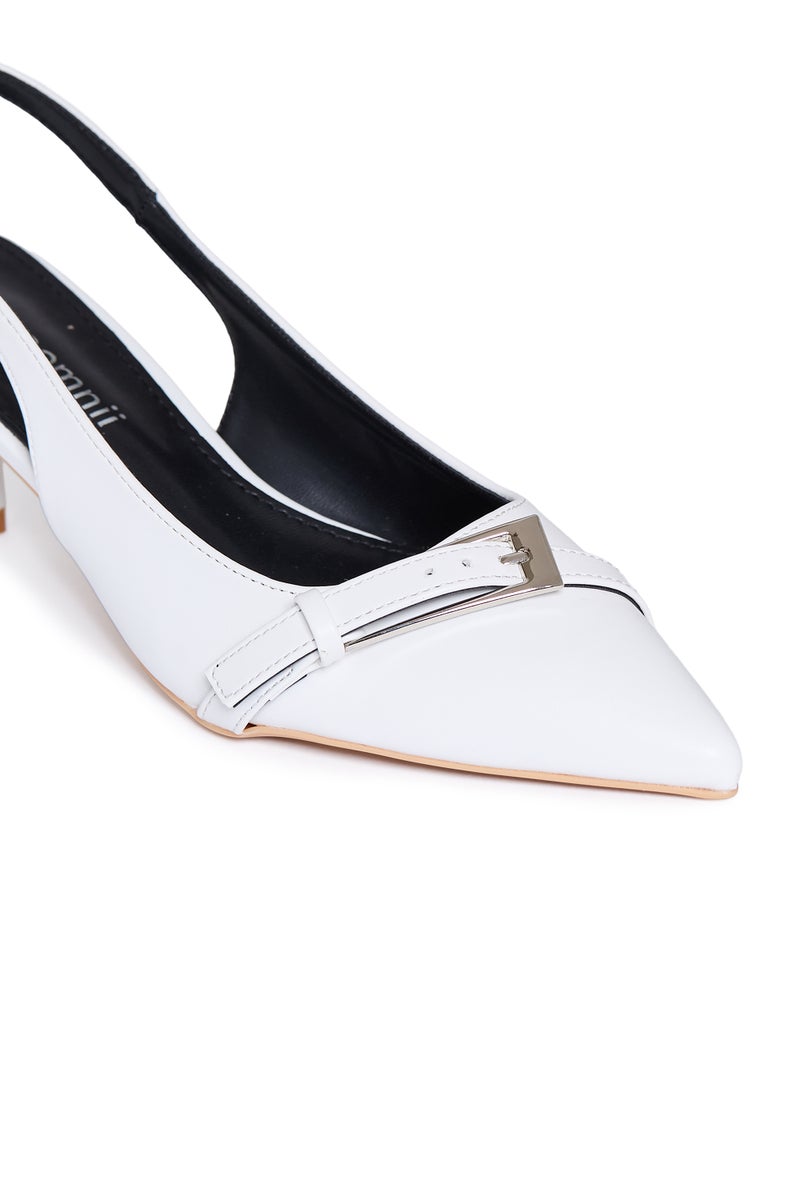 جيومني بغل الكعب المتوسط للنساء – كعب أنيق بدون ظهر للمكتب، للحفلات والملابس اليومية - Image 4